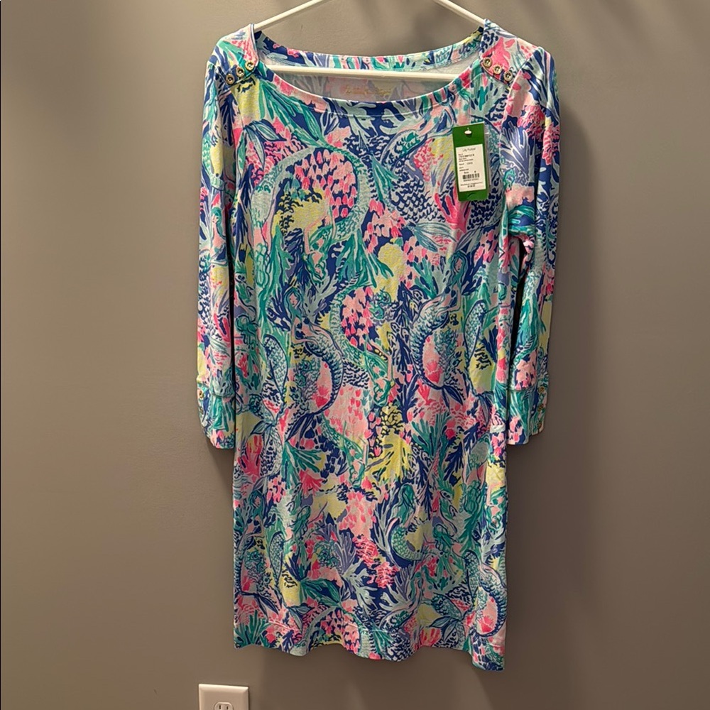 New With Tags Lily Pulitzer Colorful Mermaid Print Dress